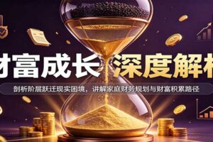 财富成长深度解析：剖析阶层跃迁现实困境，讲解家庭财务规划与财富积累路径