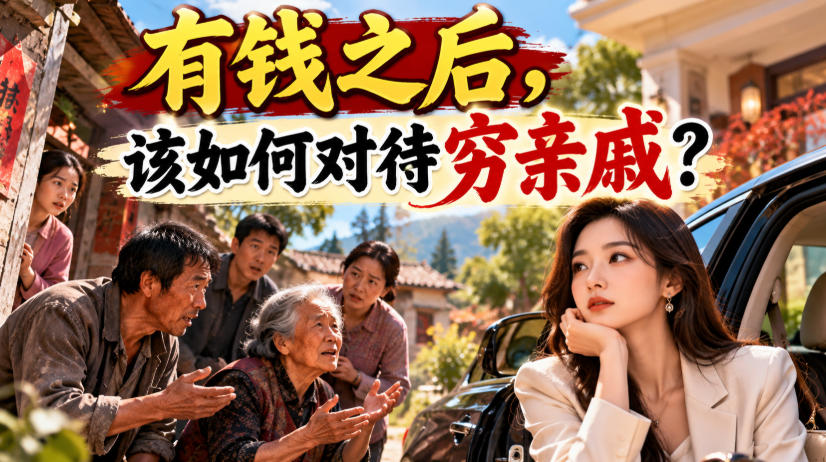 某公众号付费文章：有钱之后，该如何对待穷亲戚？