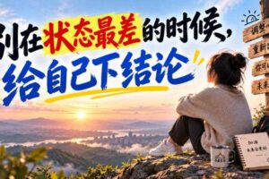 某公众号付费文章：别在状态最差的时候，给自己下结论