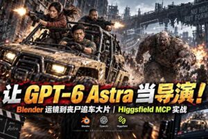 （20762期）【无水印】让 GPT-6 Astra 当导演！Blender 运镜到丧尸追车大片｜Higgsfield MCP 实战