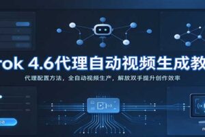 Grok 4.6代理自动视频生成教程：代理配置方法，全自动视频生产，解放双手提升创作效率
