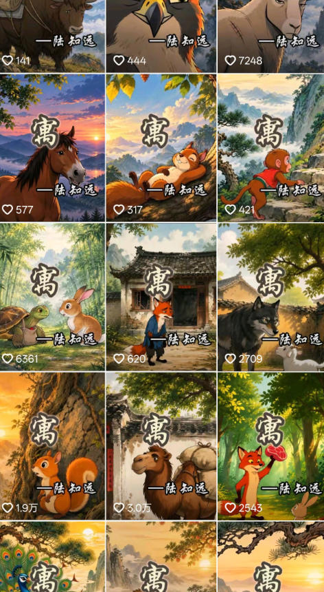 抖音某博主的AI寓言故事动画教学，涵盖封面设计、AI动画生成、工具、低成本薅羊毛生成，轻松入局蓝海赛道变现