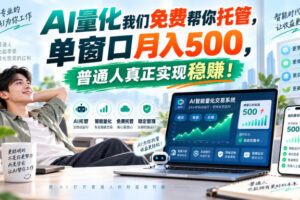 AI实现全自动量化操作,单窗口收益500,普通人真正实现稳赚!