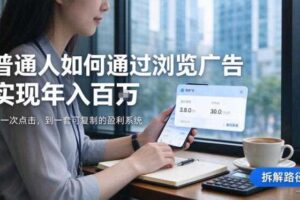 2026最新技术,24小时全自动浏览广告,全网独家项目,单台设备日入200+新手小白可快速上手,支持实地学习实地考察【揭秘】