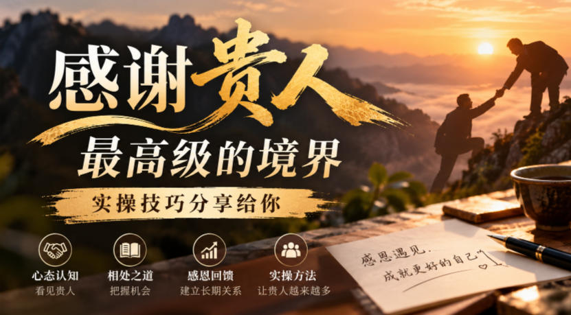 某公众号付费文章：感谢贵人最高级的境界，实操技巧分享给你