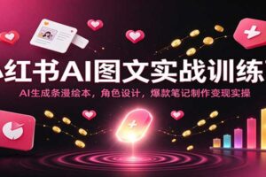 小红书AI图文实战训练营:AI生成条漫绘本,角色设计,爆款笔记制作变现实操