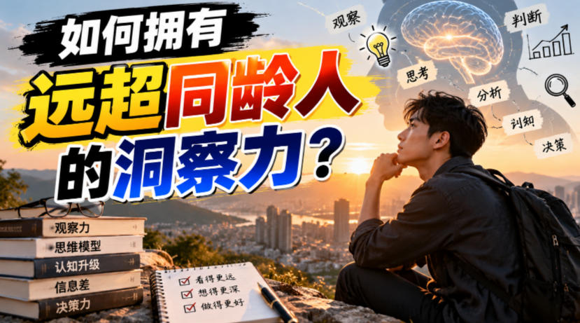 付费文章：如何拥有远超同龄人的洞察力？