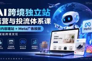 AI跨境独立站运营与投流体系课｜AI内容建站+Meta广告投放，AI赋能跨境变现