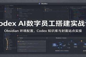 Codex AI数字员工搭建实战课：Obsidian 环境配置，Codex 知识库与封面站点实操
