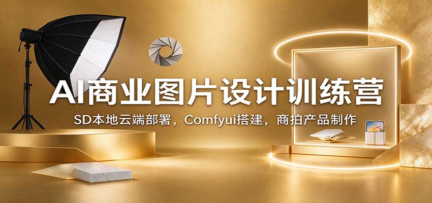 AI商业图片设计训练营：SD本地云端部署，Comfyui搭建，商拍产品制作