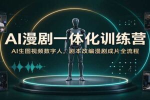 AI漫剧一体化训练营：AI生图视频数字人，剧本改编漫剧成片全流程