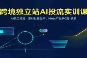 跨境独立站AI投流实训课：AI员工搭建，素材批量生产，Meta广告从0到1投放